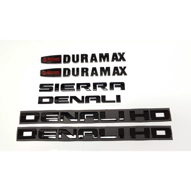 GMC AUTO 6PC Set 11-19 Gloss Black GMC Sierra Denali