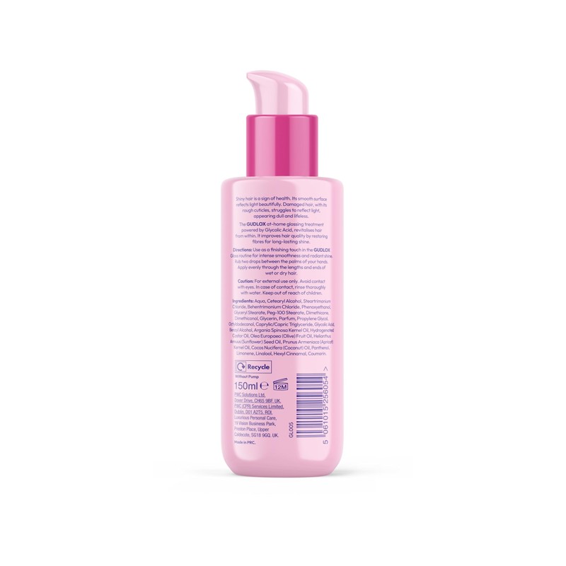 Gudlox Hair Gloss Serum with Glycolic Acid, Heat Protection, Shine