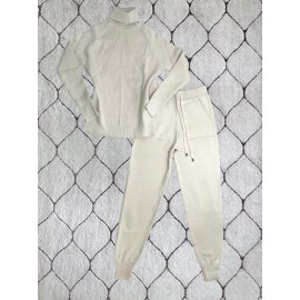 DAIMARAN Oslo Women's Suit Matching Set 2 Pieces Ivory Sweater + Pant M
