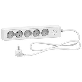 Schneider Electric ST9451W 5 Way Power Strip White Cable 1.5m