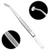 Dental tools-Stainless Steel Tweezers with Curved Serrated Tip Multipurpose Forceps