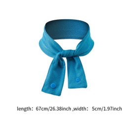 perfeclan Cooling Neck Wrap Hands Free Ice Cool Scarf for Cycling Camping Indoor Hiking, Blue