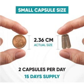 15 Day Herbal Supplement Capsules with Senna, Cascara Sagrada & Psyllium Husk, Non-GMO Digestive Support Formula, Made in USA, 30 Count