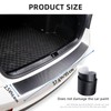 37.4"x2.56" Bumper Guard for Car, Carbon Fiber Leather Guard