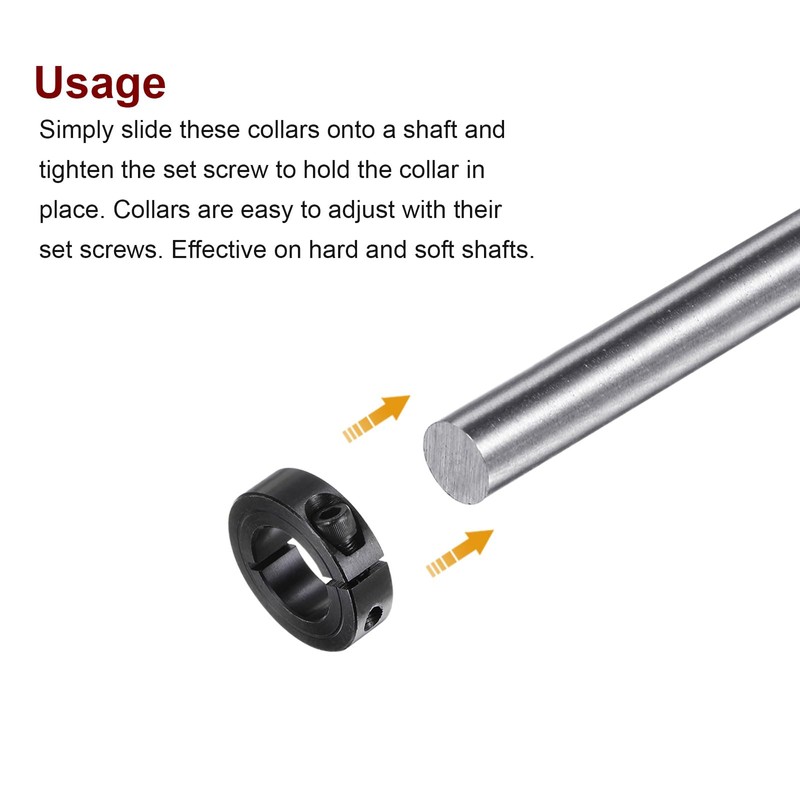 sourcing map 2pcs Shaft Collars 1" Bore, 1-3/4" OD, 1/2"