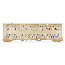 CafePress Thomas Jefferson Quote Sticker (Bumper) 10"x3" Rectangle Vinyl Bumper Sticker Car Decal