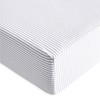 Wake In Cloud - Gray Striped Sheet Set, Grey Vertical