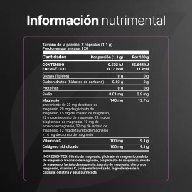 9 Mag Platinum B-Life | 240 Cápsulas | 9 Tipos de Magnesio Premium | Sin Sabor