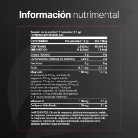 9 Mag Platinum B-Life | 240 Cápsulas | 9 Tipos de Magnesio Premium | Sin Sabor