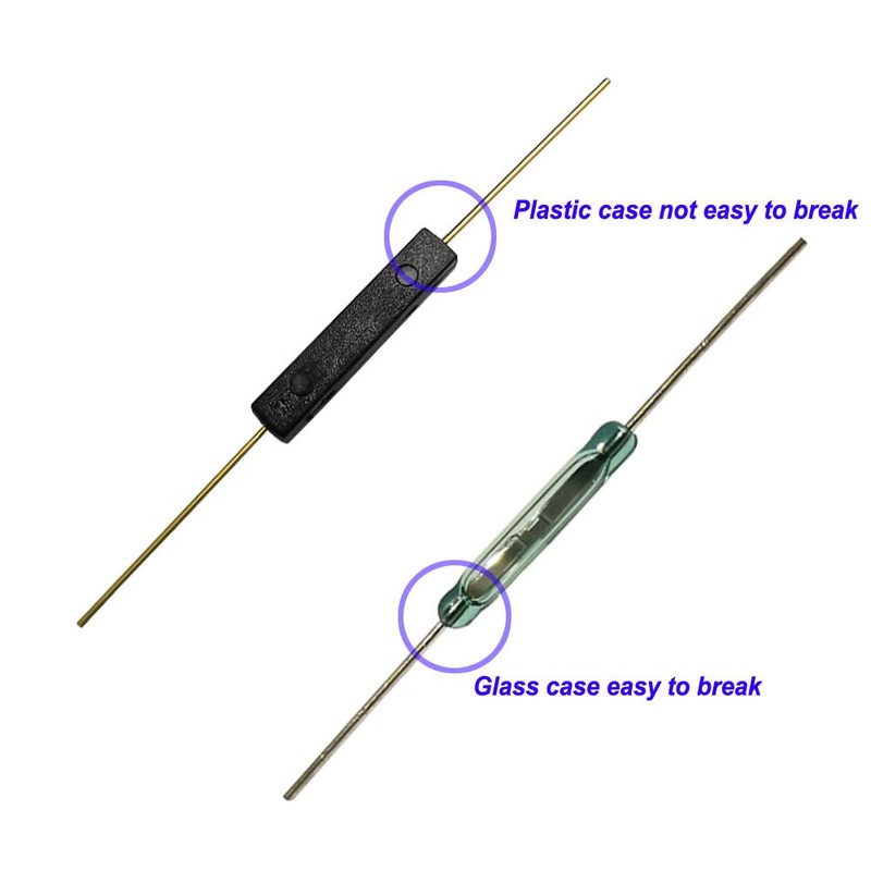 Gebildet 10pcs Plastic Reed Switch Reed Contact Normally Open (N/O)