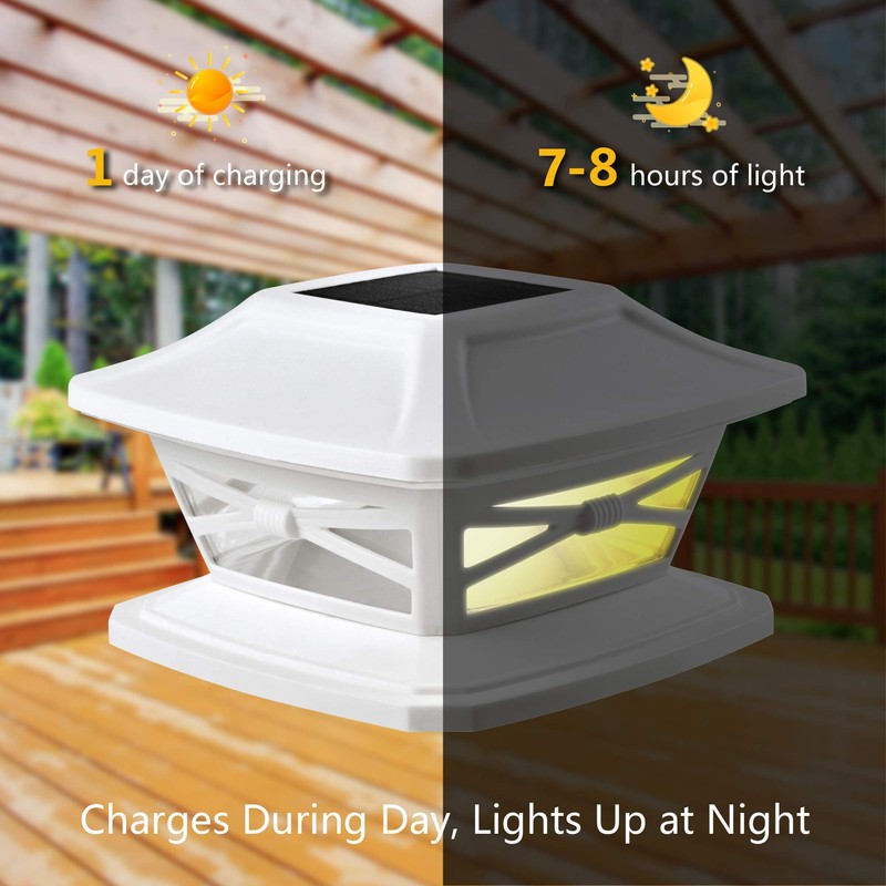 Davinci Lighting Flexfit Solar Outdoor Post Cap Lights - Includes