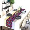 Linen 13x72 Mexican Table Runner for Dia De Los Muertos