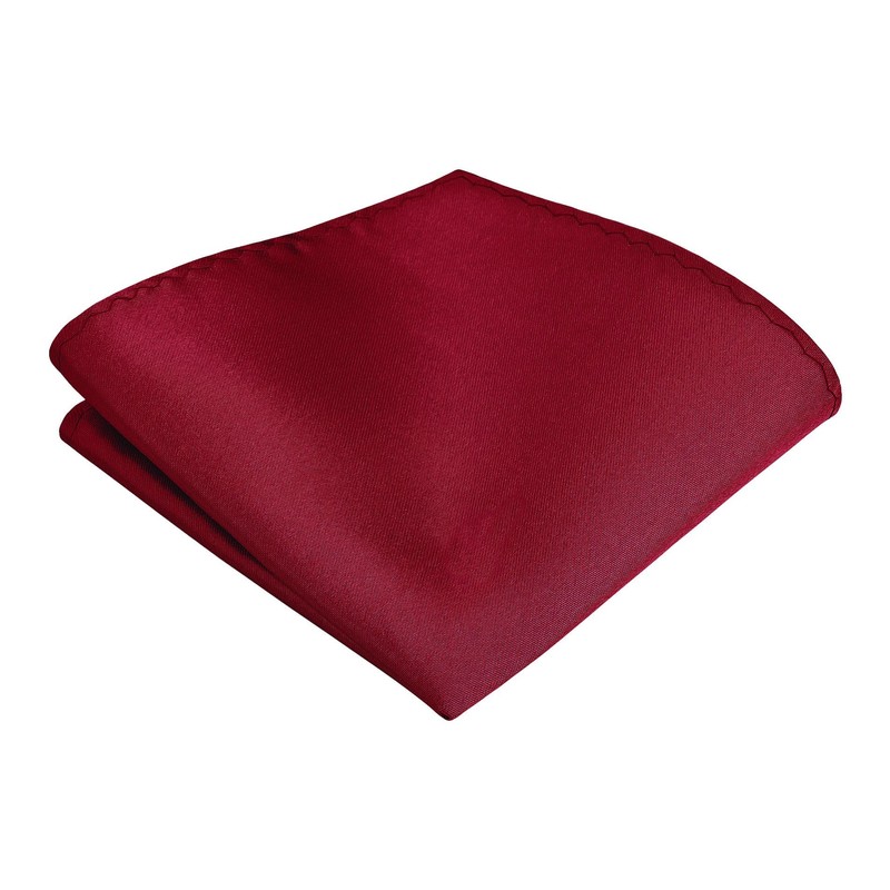 BomGuard Mens Bow Tie with Pocket Square - Dark Red