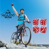 MEAJOO 4PCS Dice Shape Tire Valve Stem Caps, Universal Copper