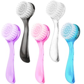 Soft Nail Dust Cleaning Brush 5Pcs Handle Grip Fingernail Brush Nail Dust Brush Manicure Pedicure Tools Women Men Home Salon（multicolor）