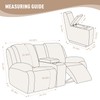 KinCam Loveseat Recliner Covers with Middle Console Slipcover, Recliner Sofa