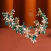 Yean Green Crystal Wedding Headband Baroque Emerald Gold Headpiece Rhinestone