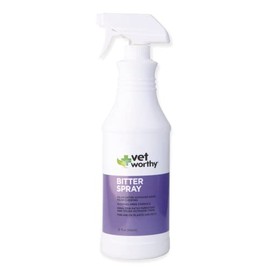 Vet Worthy Bitter Spray for Dogs - Spray to Stop Biting, Licking, and Chewing Furniture, Wood, Plants, and Bandages - Pet Training Spray for Dogs for Indoor and Outdoor - 32oz