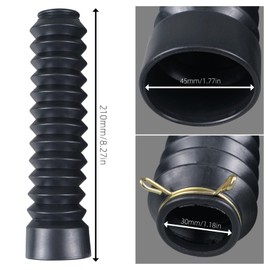 NICECNC 1Pair Upright Fork Shock Boots Gators Boot Black Rubber 30MM Compatible with Honda ATC 185S ATC200 200S 1983-1984, Compatible with Yamaha YT175 1982-1983, Black