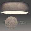 Navaris Flush Mount Ceiling Light - 15.75" Diameter Drum Lamp