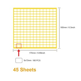 XINGSUI Small White Labels-8100pcs 9 x 13 mm Matte White Sticky Labels Stickers,Price Labels,Name Labels for File Folders, Envelopes(45 Sheets)