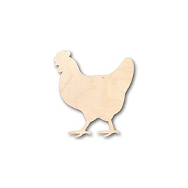 Unfinished Wood Hen Chicken Shape Farm Animal Craft up to 24" DIY 7" / 1/8"