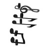 4Pcs Unique Iron Black Music Note Wall Sconce Candle Holder