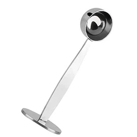 Coffee Scoop 2-in-1 Stand Coffee Measure Spoon Espresso Stamp Stainless Steel Coffee Scoop Measuring and Tamping Coffee Spoon