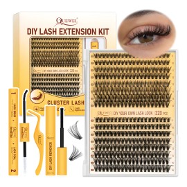 Pestañas Postizas Kit Completo 320 Quewel 30d+40d 9-16mm