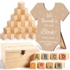 62Pcs Baby Shower Game Sign Kit 60 DIY Blank Wooden