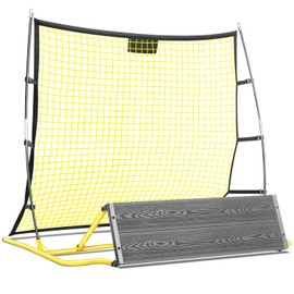 2 in 1 Soccer Rebounder Net & Board, Dual-Sided Rebounder for Solo/Team