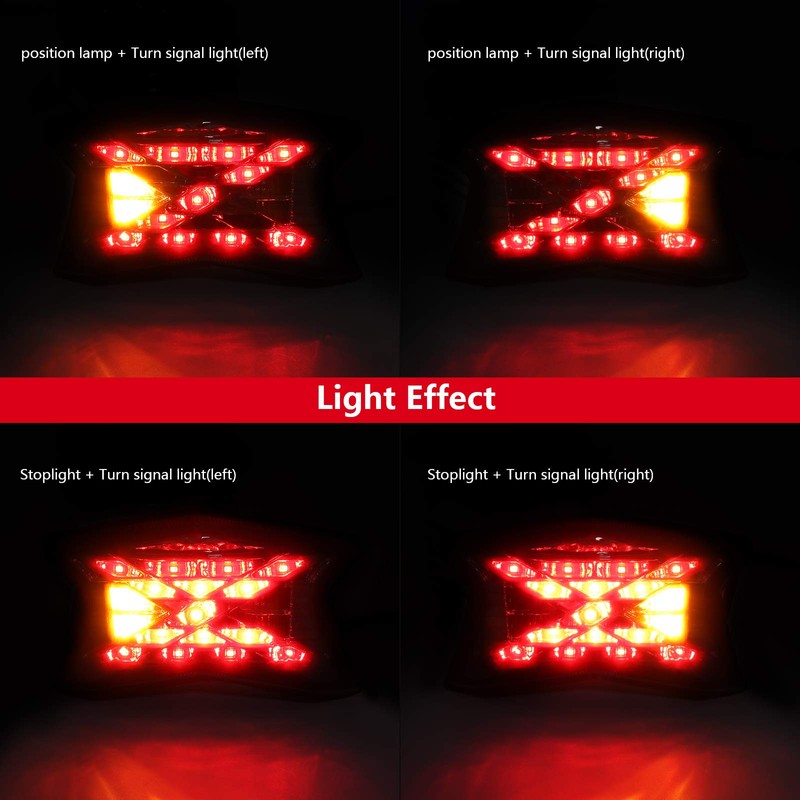 MFC PRO Integrated LED Taillight(s) for 2017-2019 Kawasaki Ninja 650/650ABS/Z650，2017-2024