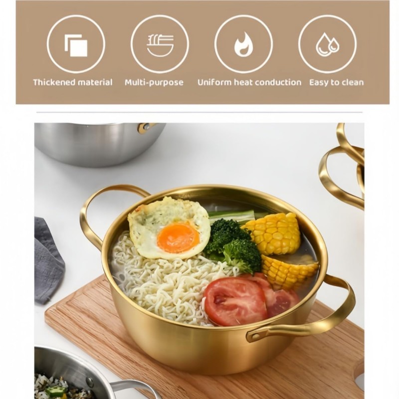 BOENLU Korean Ramen Pot Korean Cooking Pot Instant Noodle Pot