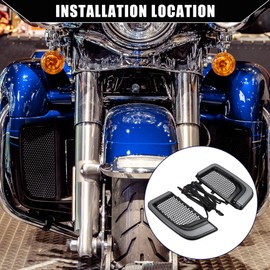 X AUTOHAUX Motorcycle LED fairing lower grille indicator light for Harley