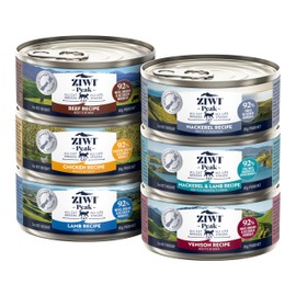 ZIWI Peak Wet Cat Food Variety Pack - Beef, Chicken, Lamb, Mackerel & Lamb, Mackerel, Venison, 6 Pack (3oz Each)