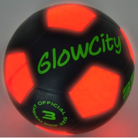 GlowCity Light-Up Soccer Ball – Size 3 Glow-in-The-Dark Mini LED Kick Ball – Fun for a Night Match