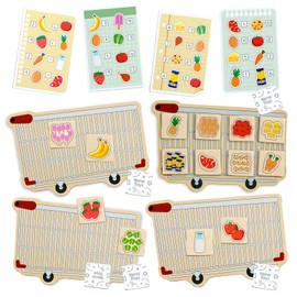 Nene Toys My Shopping List - Educational Game for Counting & Assigning from 3 Years - Memo Board Game for Children - Montessori Wooden Toy with Magnets - Gift for Boys & Girls 3 4 5 6 7 Years