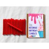 x16 Beeswax Birthday Candles | Hand-Rolled | Eco-Friendly (Bright Red)