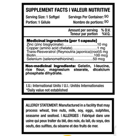 Predator Labs Zinc+ 90 capsules- Suppléments de zinc avec complexes synergiques pour un système immunitaire et métabolisme sain, aide à la santé de la peau et au bon fonctionnement de la glande thyroïde Sans gluten, Sans OGM