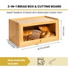 KuraHouse Bamboo Bread Box with Sliding Lid – Large Bread