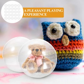 Warmhm Bubblegum Machine Capsule, Pack of 50, Empty Round Capsules, Small Balls, Mini Plastic Price Containers, Fillable Surprise Ball Box for DIY Party Gifts, Ornaments, 45 mm