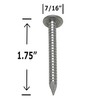 1.75”-RING SHANK ALUMINUM - ROOFING SIDING NAILS - Vinyl &