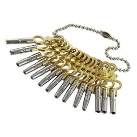 Brass Blessing Clock Winding Key (14 pcs Set for Pocket Watch Winding Keys (5022))