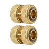 Hydrogarden 2 pc Brass Hose Repair Connector-Repair Connector, Quick Fix