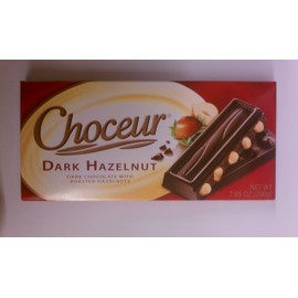 Choceur Dark Chocolate with Roasted Hazelnuts 7.05 oz (Pack of 6)