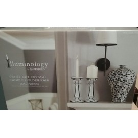 Waterford Illuminology Crystal Cut Panel Candle Holder Set of Two