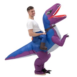 LUVSHINE Inflatable Dinosaur Costume Adult, Funny Riding T-Tex Costume for Birthday Party, Event, Outdoor