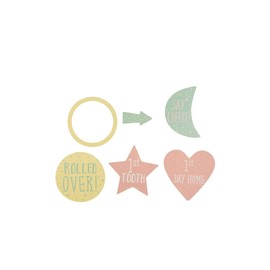 Stepping Stones Baby Milestone Blanket Daily, Weekly, Monthly Photo Prop for Newborn. 40" x 40" White with Blue Accents Modern Polyester or Fleece Throw Blanket with 6 Photo Props