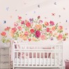 SHUCHING Rose Bouquet Wall Stickers, Pink Rose Flowers Wall Stickers,