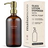 MaisoNovo Soap Dispenser 1-Piece Set | 16.9oz Amber Bottles with